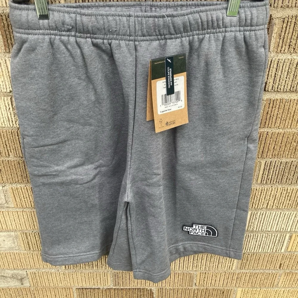 The North Face Men's Small Logo Fleece Novelty Short Gray‎ 8.5in Inseam